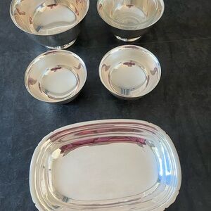 Silver (plated) Serve Ware- Revere Bowls and Tray